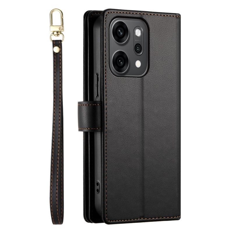 Leren Hoesje Voor Oppo Reno 14 Pro 5g Bandje En Schouderriem