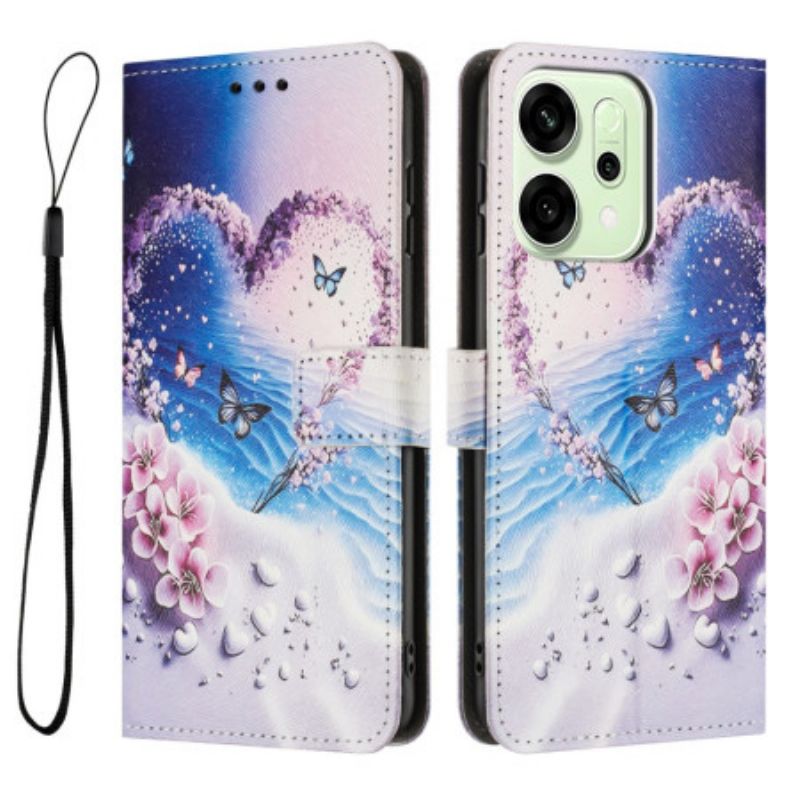 Leren Hoesje Voor Oppo Reno 14 Pro 5g Hart