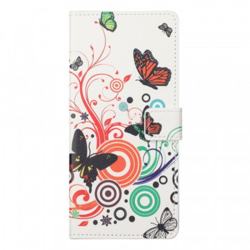 Folio-hoesje voor OnePlus Nord CE 2 5G Natuur En Vlinders
