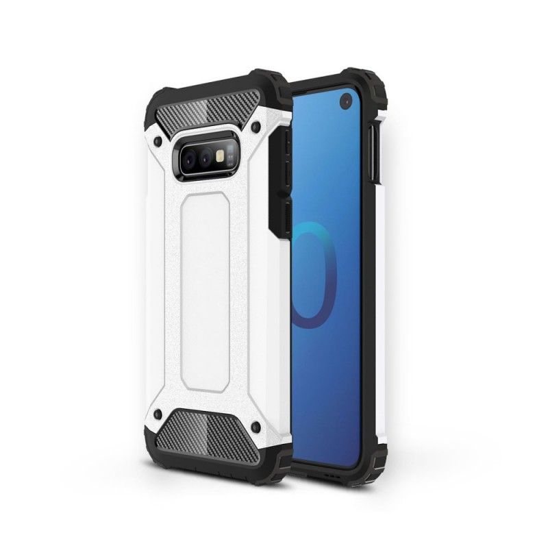 Case Hoesje Samsung Galaxy S10e Wit Zwart Telefoonhoesje Overlevende