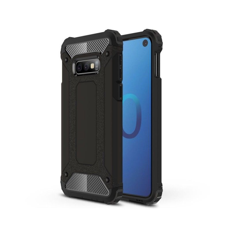 Case Hoesje Samsung Galaxy S10e Wit Zwart Telefoonhoesje Overlevende