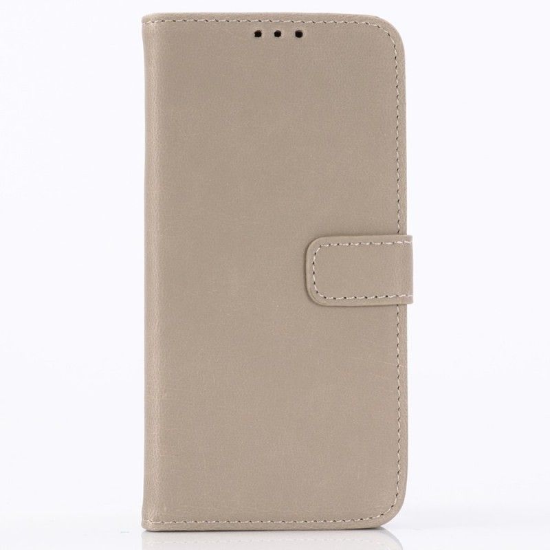 Cover Folio-hoesje Samsung Galaxy S10e Grijs Zwart Telefoonhoesje Retro Kunstleer
