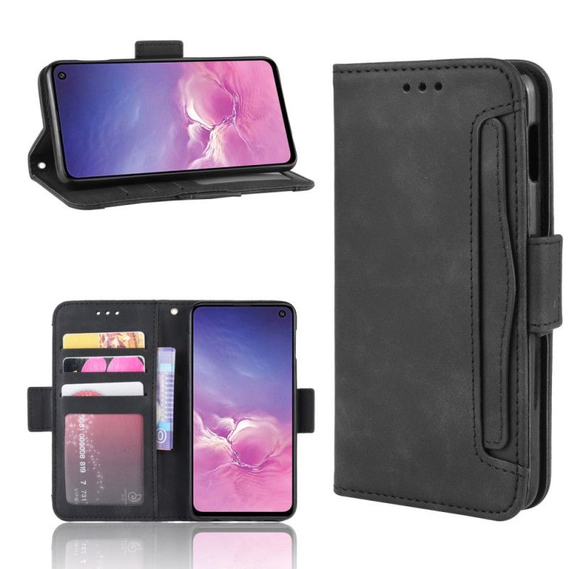 Cover Folio-hoesje Samsung Galaxy S10e Rood Zwart Telefoonhoesje Eersteklas Multikaart
