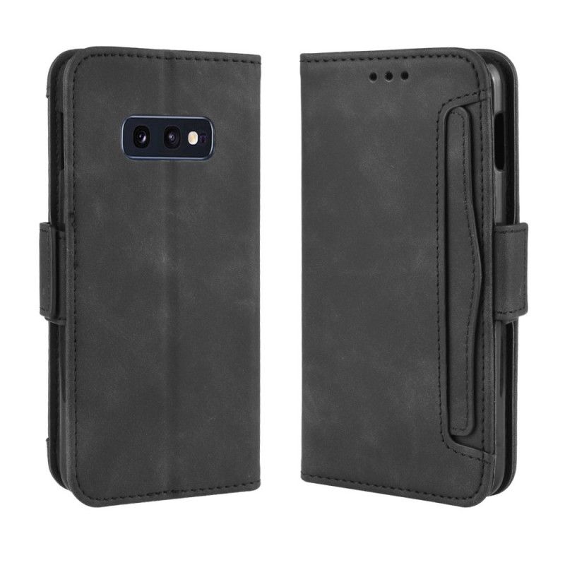 Cover Folio-hoesje Samsung Galaxy S10e Rood Zwart Telefoonhoesje Eersteklas Multikaart
