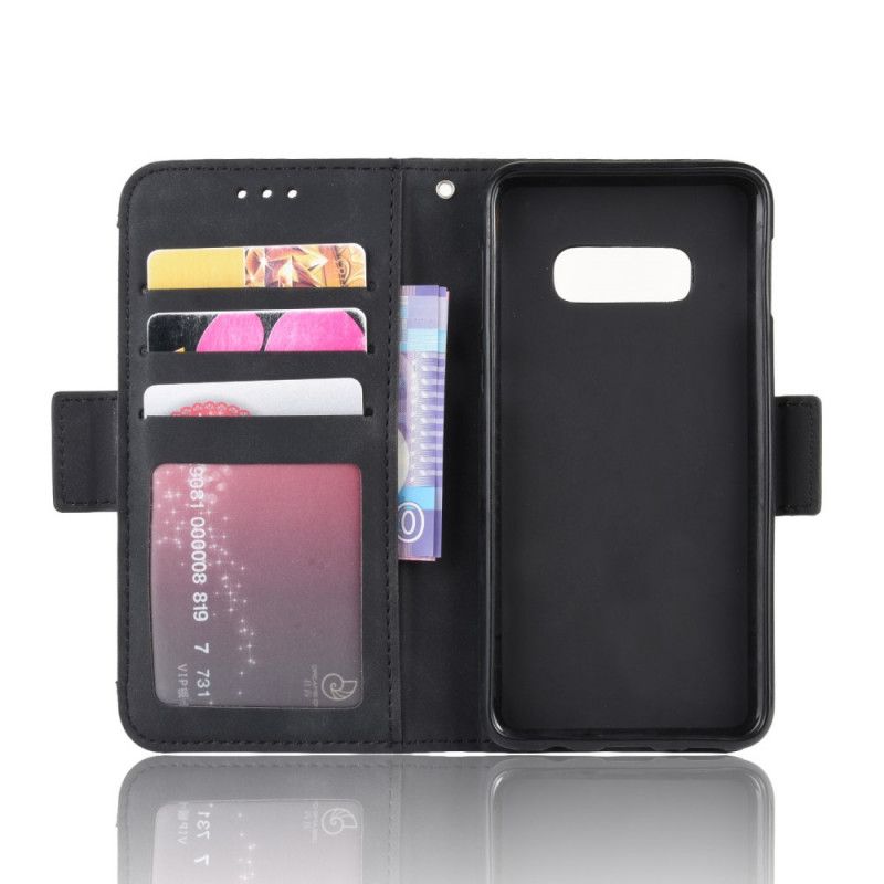 Cover Folio-hoesje Samsung Galaxy S10e Rood Zwart Telefoonhoesje Eersteklas Multikaart
