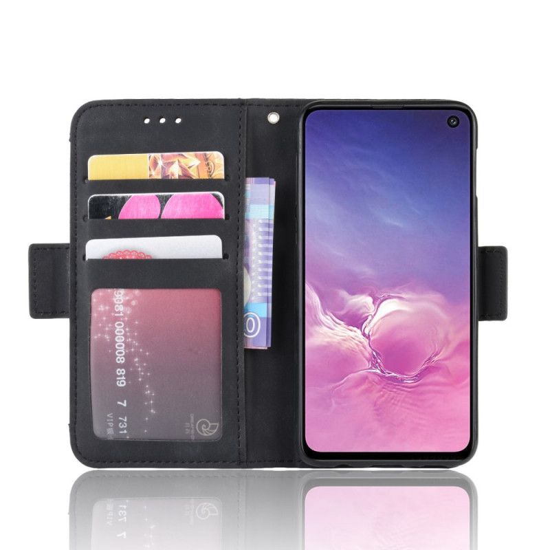 Cover Folio-hoesje Samsung Galaxy S10e Rood Zwart Telefoonhoesje Eersteklas Multikaart