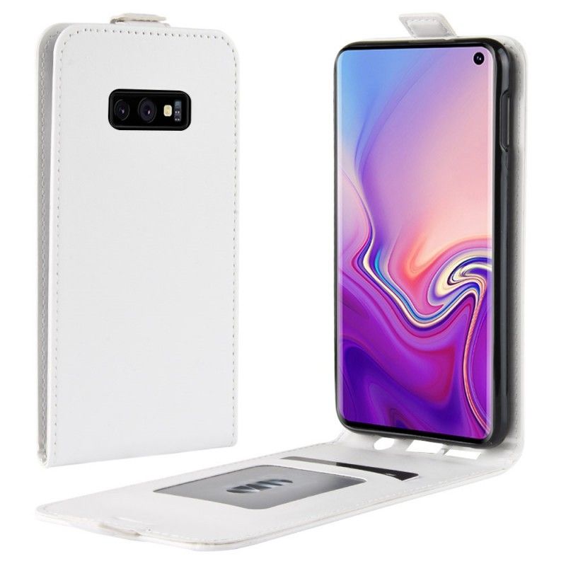 Cover Folio-hoesje Samsung Galaxy S10e Wit Zwart Telefoonhoesje Vouwleereffect