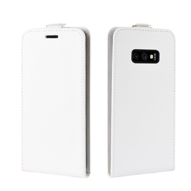 Cover Folio-hoesje Samsung Galaxy S10e Wit Zwart Telefoonhoesje Vouwleereffect