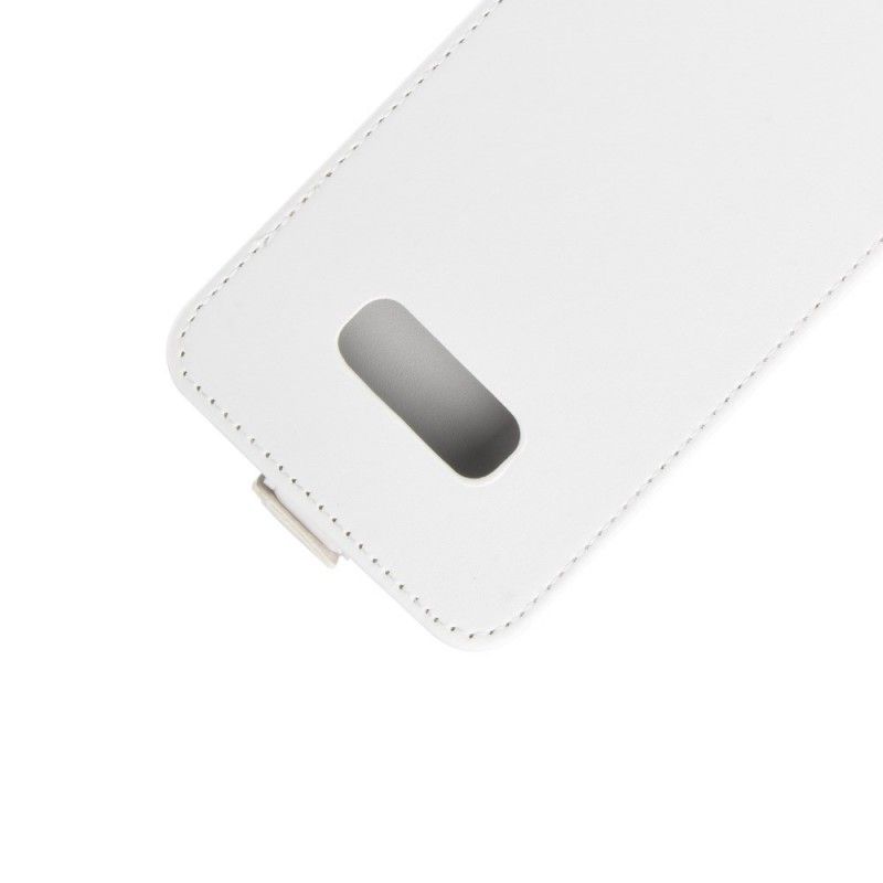 Cover Folio-hoesje Samsung Galaxy S10e Wit Zwart Telefoonhoesje Vouwleereffect