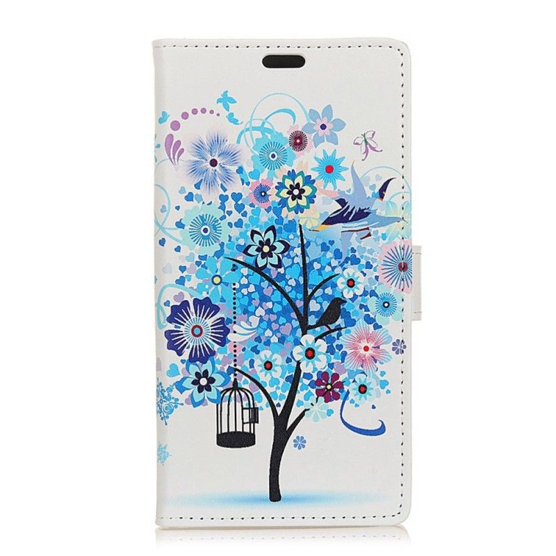 Flip Case Leren Samsung Galaxy S10e Bloeiende Boom