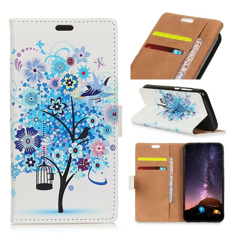 Flip Case Leren Samsung Galaxy S10e Bloeiende Boom