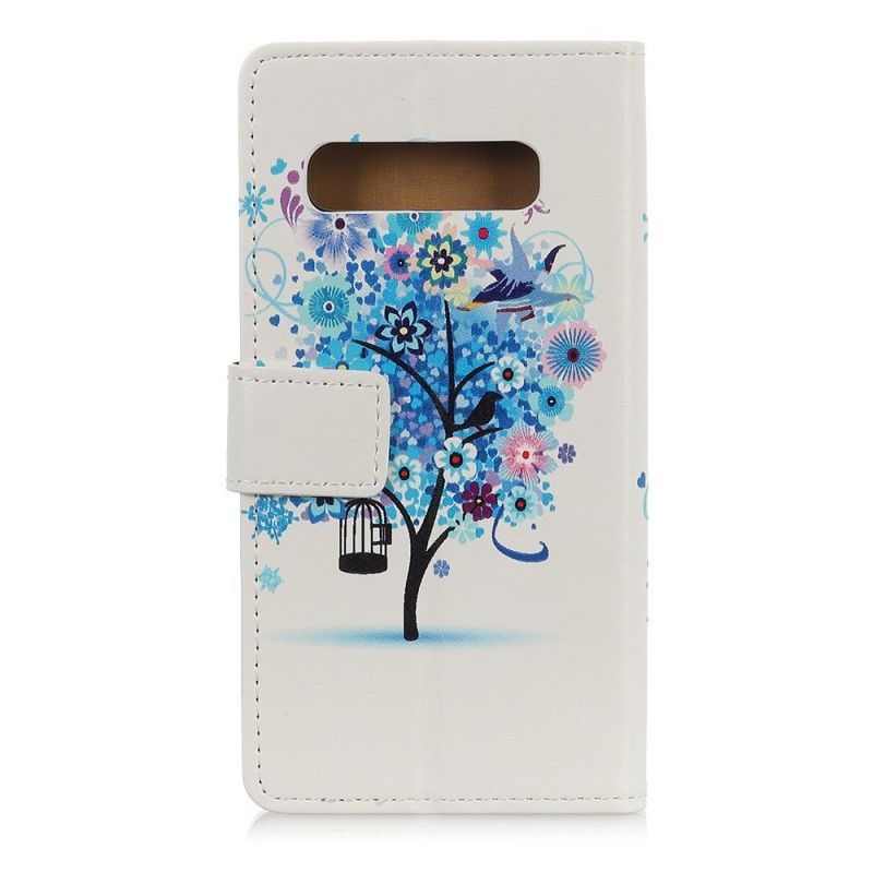 Flip Case Leren Samsung Galaxy S10e Bloeiende Boom