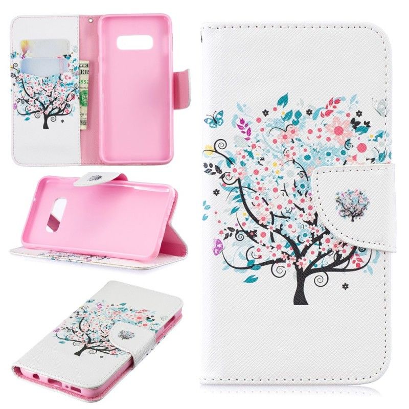 Flip Case Leren Samsung Galaxy S10e Bloemrijke Boom