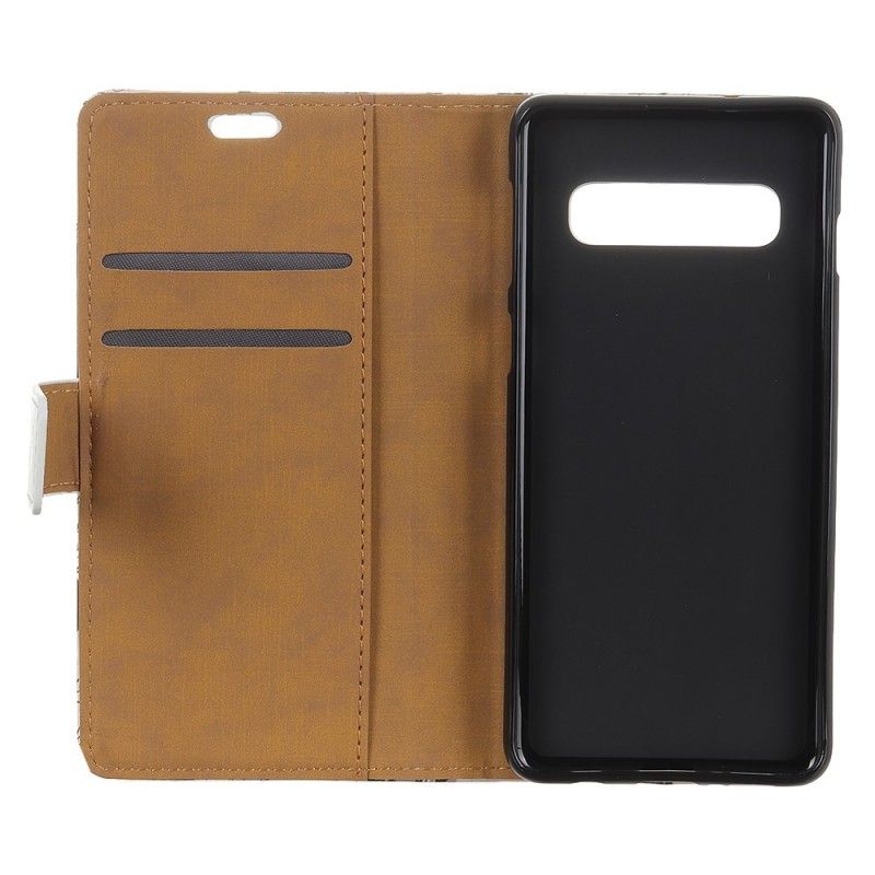 Flip Case Leren Samsung Galaxy S10e Eiffeltoren Van De Dichter