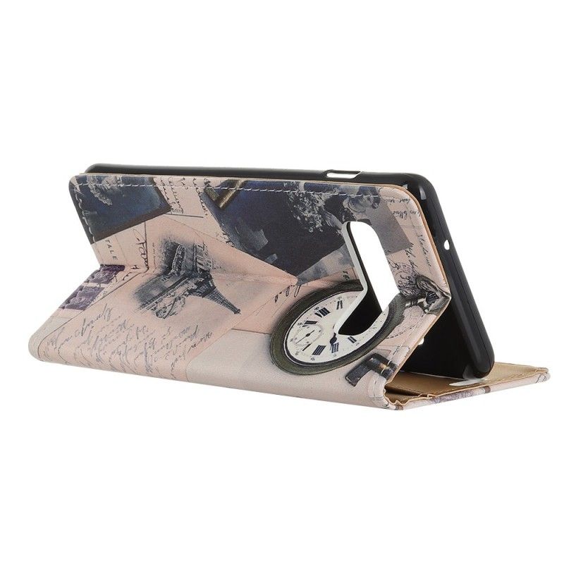 Flip Case Leren Samsung Galaxy S10e Eiffeltoren Van De Dichter