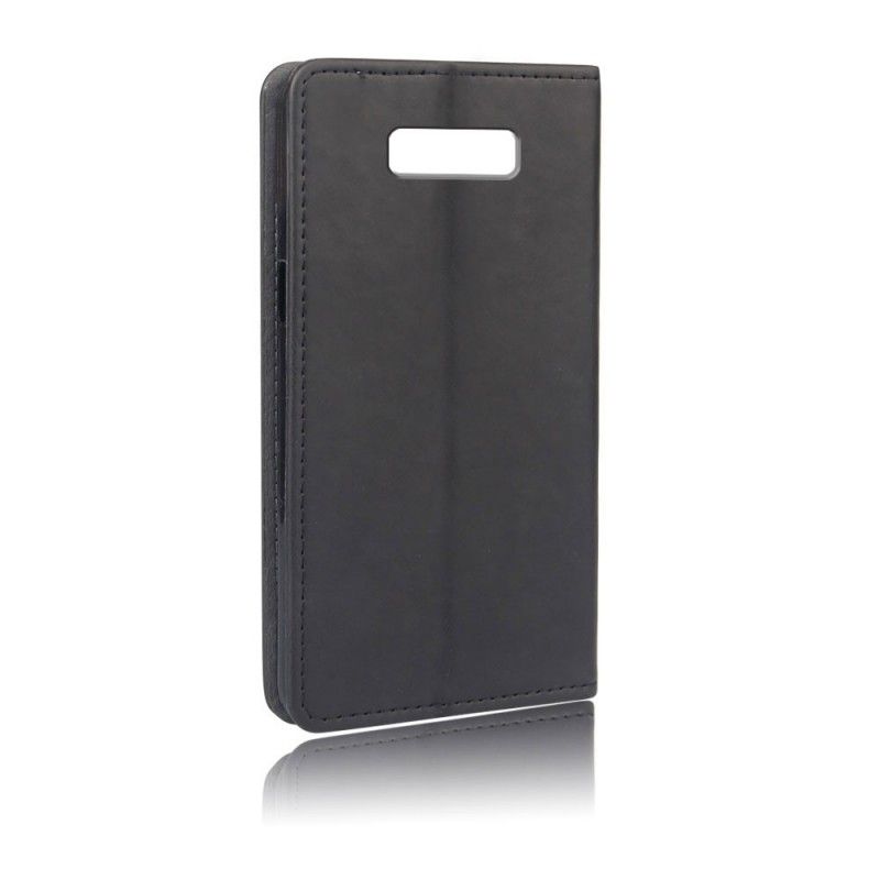 Folio-hoesje Samsung Galaxy S10e Rood Telefoonhoesje Chique Leereffect