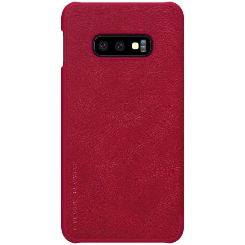 Folio-hoesje Samsung Galaxy S10e Rood Wit Nillkin Qin-Serie