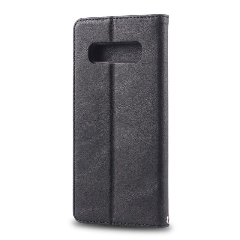 Folio-hoesje Samsung Galaxy S10e Rood Zwart Telefoonhoesje Retro Azns