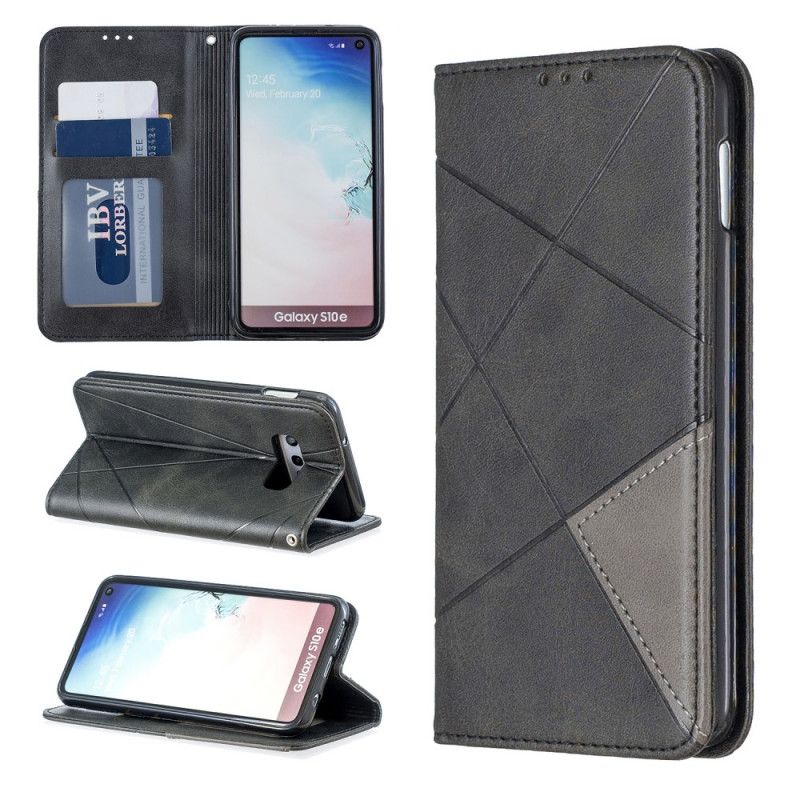 Folio-hoesje voor Samsung Galaxy S10e Grijs Zwart Kunstenaarsstijl