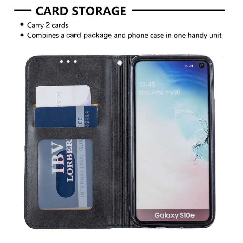 Folio-hoesje voor Samsung Galaxy S10e Grijs Zwart Kunstenaarsstijl
