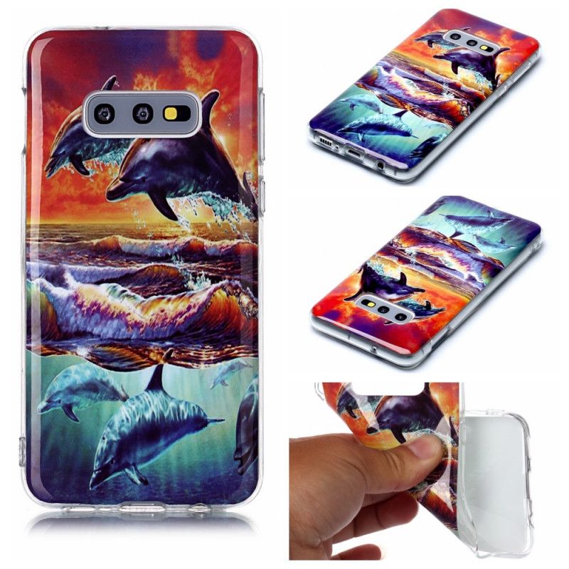 Hoesje Samsung Galaxy S10e Dolfijnen In Het Wild
