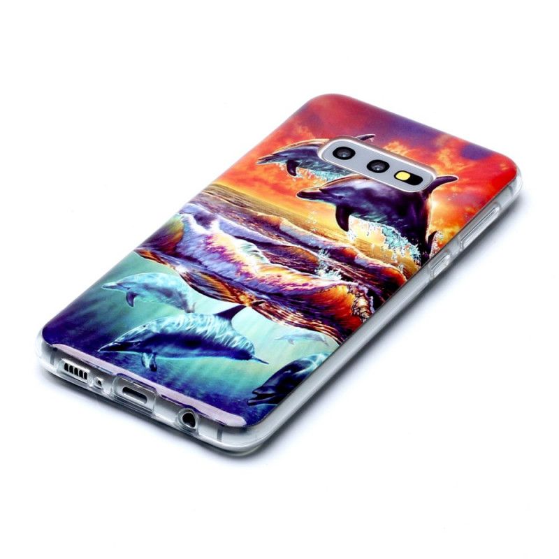Hoesje Samsung Galaxy S10e Dolfijnen In Het Wild