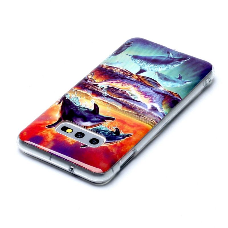Hoesje Samsung Galaxy S10e Dolfijnen In Het Wild