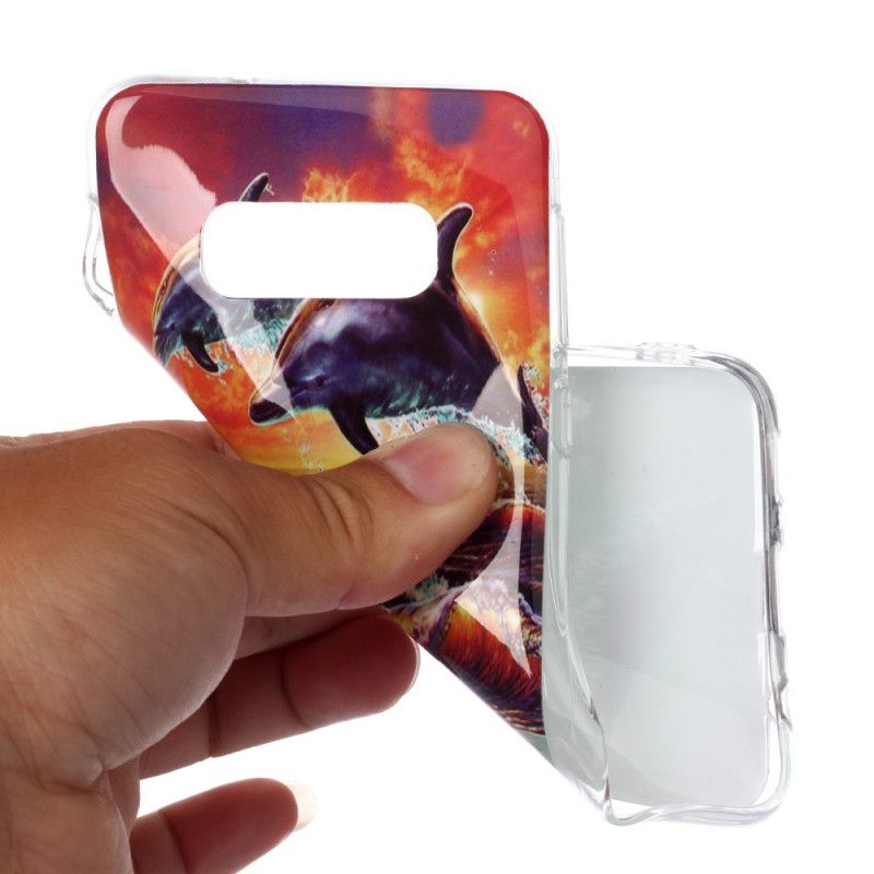 Hoesje Samsung Galaxy S10e Dolfijnen In Het Wild