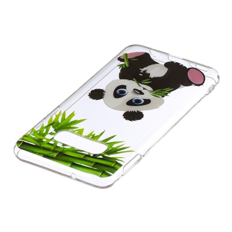 Hoesje Samsung Galaxy S10e Doorzichtige Panda Eet