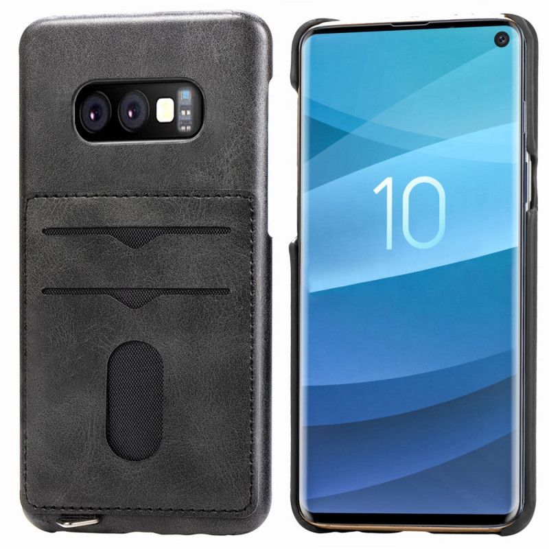 Hoesje Samsung Galaxy S10e Grijs 2 Premium Kaarthouders