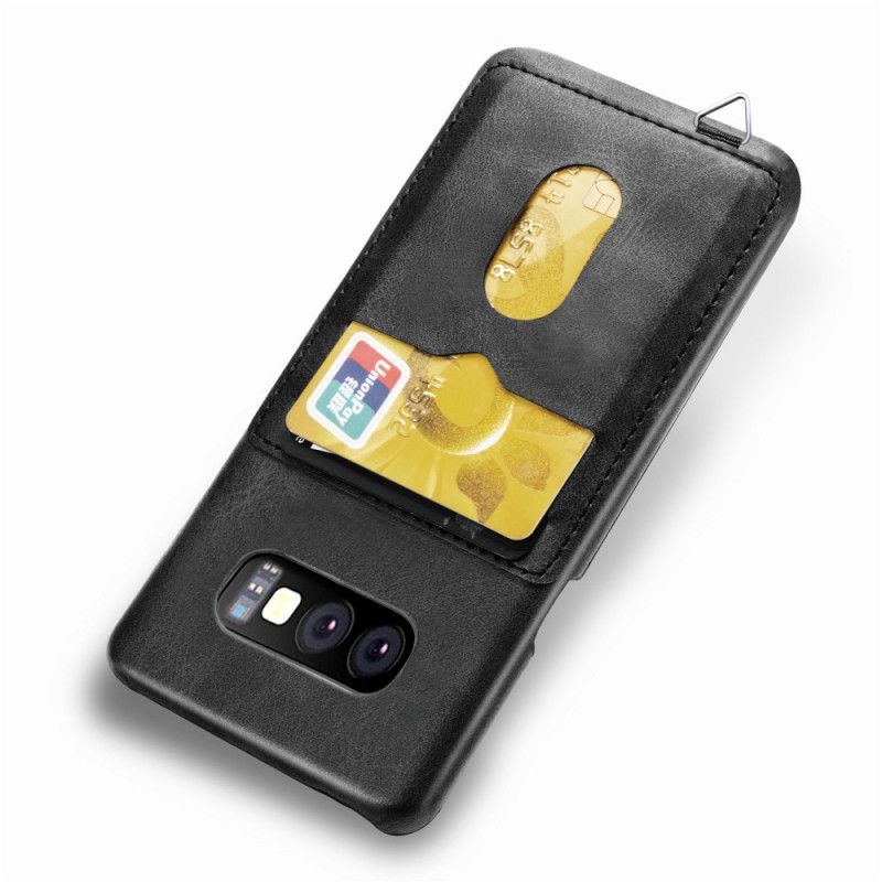 Hoesje Samsung Galaxy S10e Grijs 2 Premium Kaarthouders