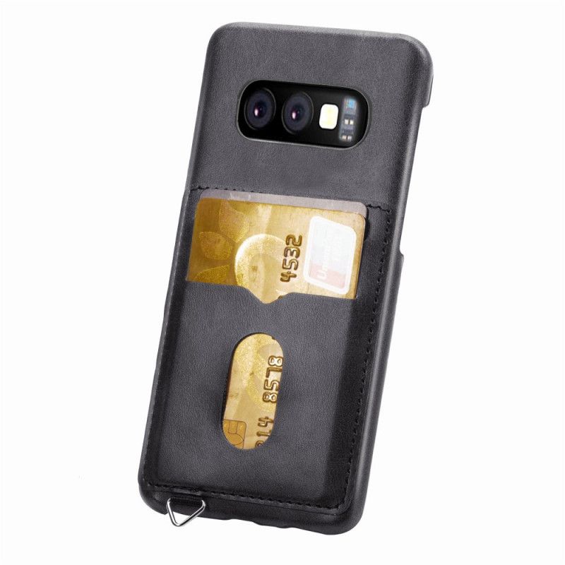 Hoesje Samsung Galaxy S10e Grijs 2 Premium Kaarthouders