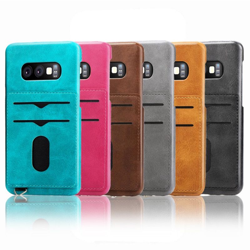 Hoesje Samsung Galaxy S10e Grijs 2 Premium Kaarthouders