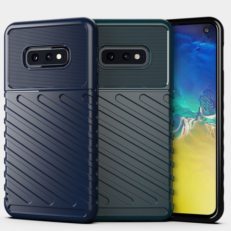 Hoesje Samsung Galaxy S10e Groen Zwart Donderreeks