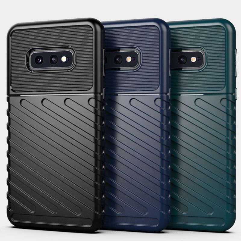 Hoesje Samsung Galaxy S10e Groen Zwart Donderreeks