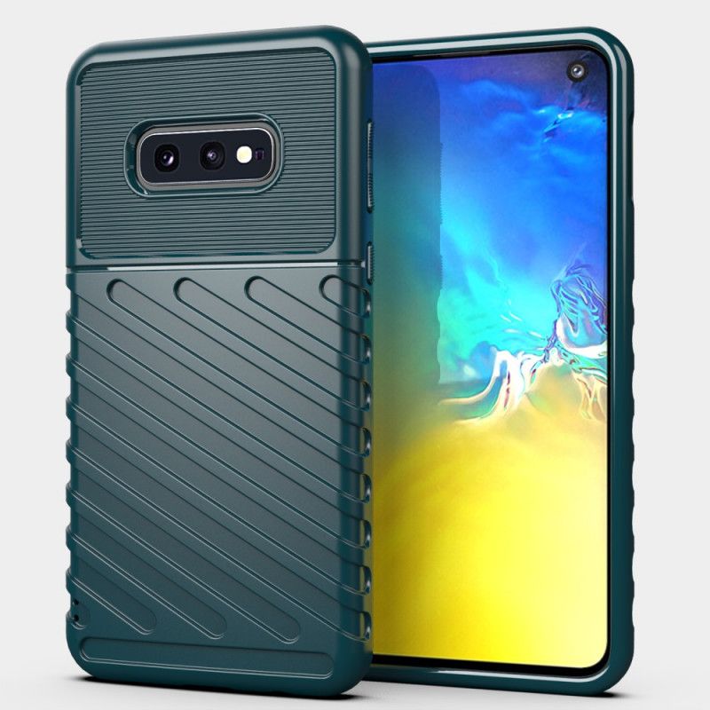 Hoesje Samsung Galaxy S10e Groen Zwart Donderreeks