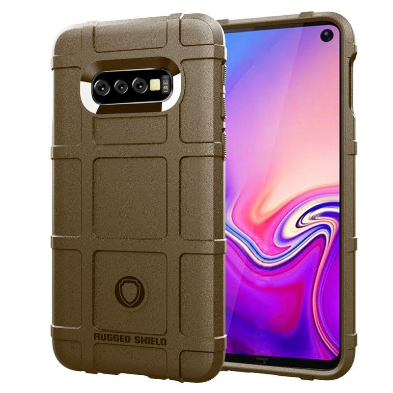 Hoesje Samsung Galaxy S10e Groen Zwart Robuust Schild