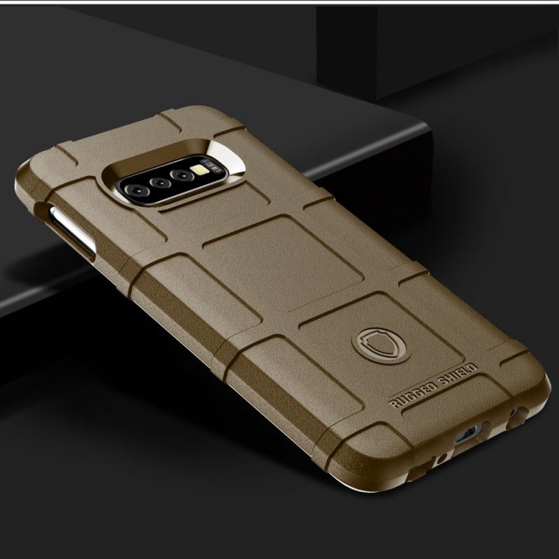 Hoesje Samsung Galaxy S10e Groen Zwart Robuust Schild