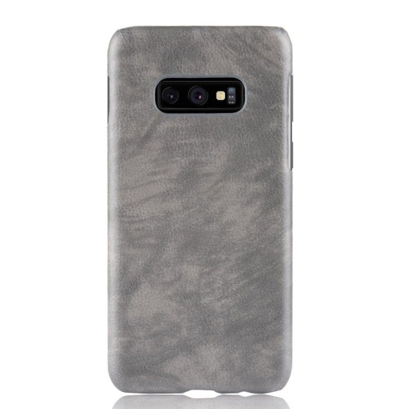 Hoesje Samsung Galaxy S10e Rood Zwart Lychee Leereffect