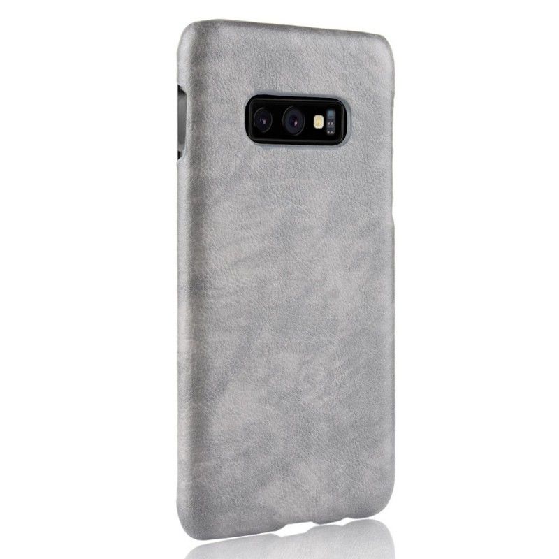 Hoesje Samsung Galaxy S10e Rood Zwart Lychee Leereffect