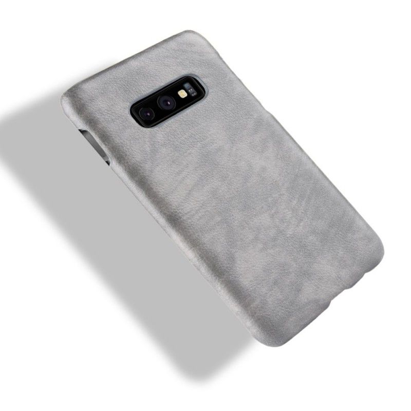 Hoesje Samsung Galaxy S10e Rood Zwart Lychee Leereffect