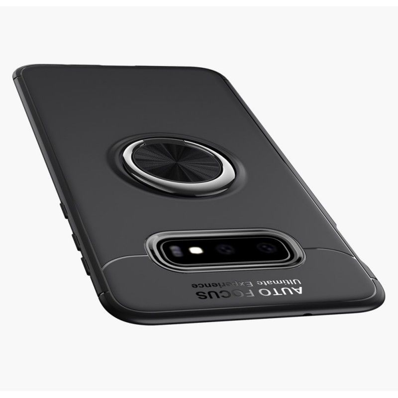 Hoesje Samsung Galaxy S10e Rood Zwart Roterende Ring