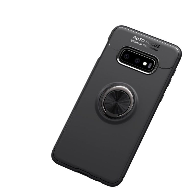Hoesje Samsung Galaxy S10e Rood Zwart Roterende Ring