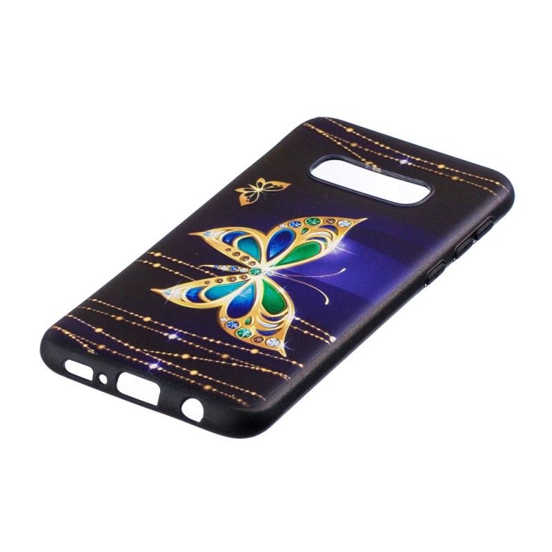 Hoesje Samsung Galaxy S10e Telefoonhoesje Magische Vlinder In Reliëf