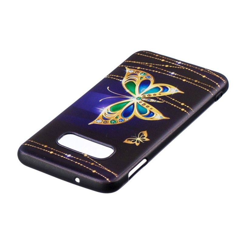 Hoesje Samsung Galaxy S10e Telefoonhoesje Magische Vlinder In Reliëf
