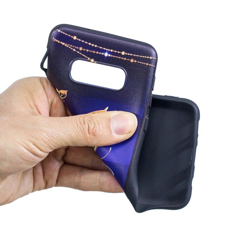 Hoesje Samsung Galaxy S10e Telefoonhoesje Magische Vlinder In Reliëf