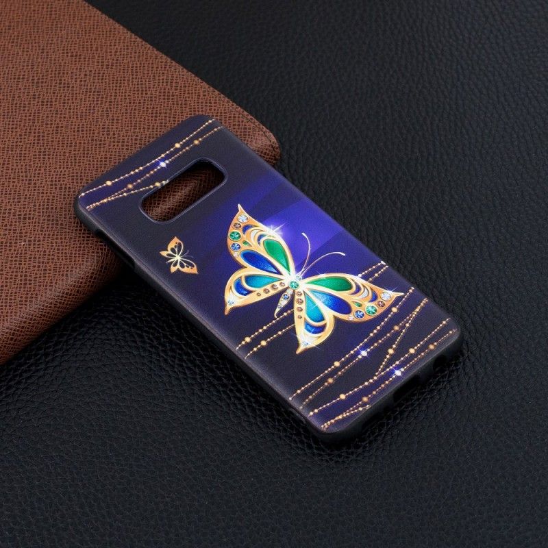 Hoesje Samsung Galaxy S10e Telefoonhoesje Magische Vlinder In Reliëf