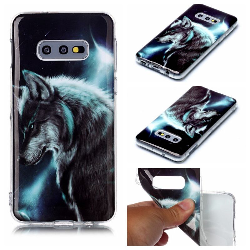 Hoesje Samsung Galaxy S10e Telefoonhoesje Rode Kattenogen