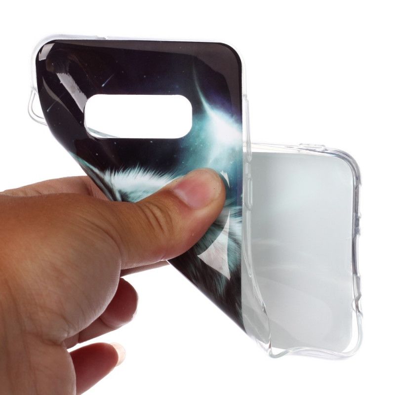 Hoesje Samsung Galaxy S10e Telefoonhoesje Rode Kattenogen