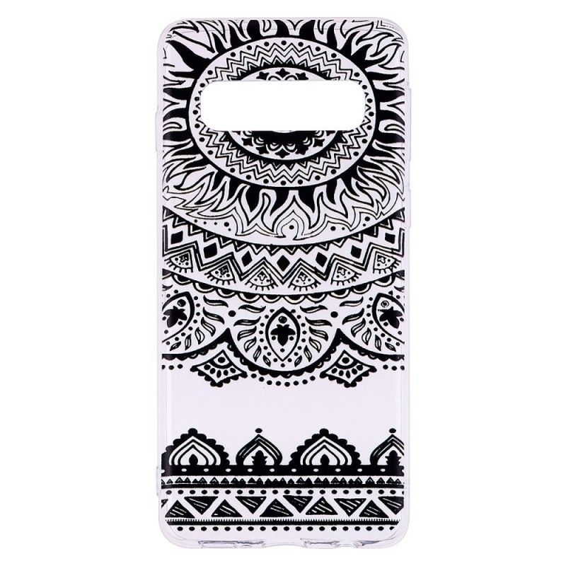 Hoesje Samsung Galaxy S10e Transparante Bloemen Mandala